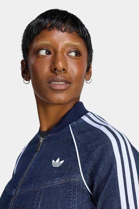 adidas Originals Bluza rozpinana damska jeansowa Superstar Denim granatowa LE8299