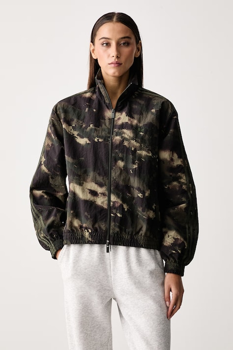 adidas Originals Dukserica na zakopčavanje za žene Camouflage zelena LE8294