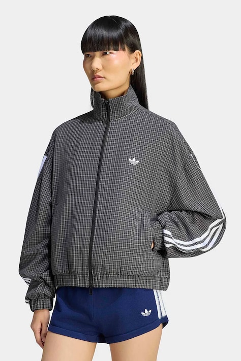 adidas Originals Felpa con cerniera da donna nera LD5339