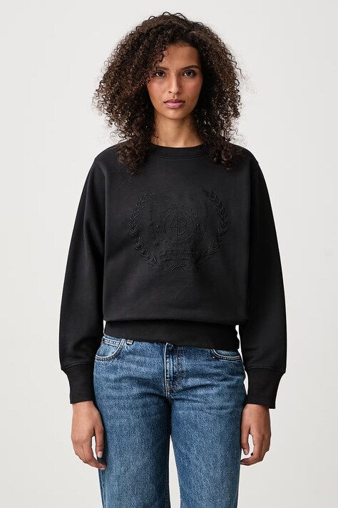 Anine Bing Harry bluza bawełniana damska czarna A-08-12893