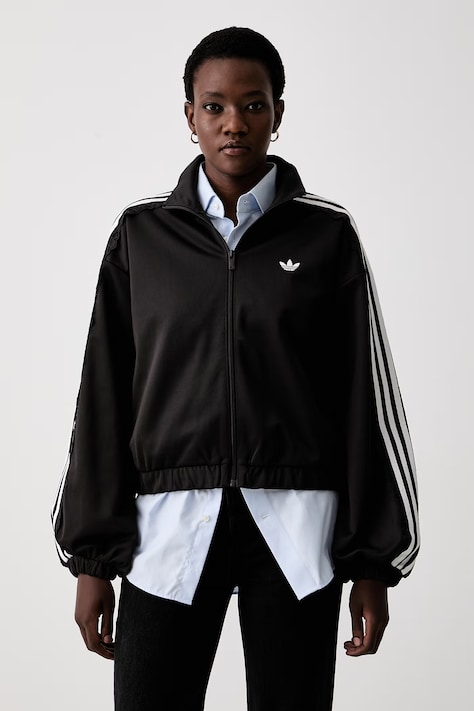 adidas Originals кофта на застёжке с хлопком Lace Injection коричневая LG4278