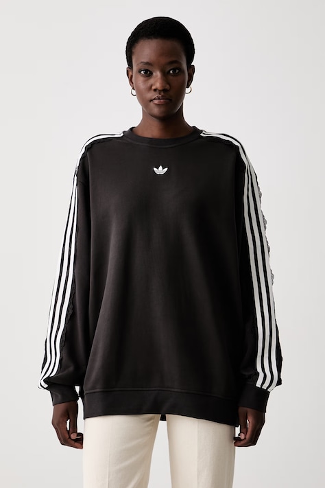 adidas Originals bluza damska bawełniana Lace Injection brązowa LG4253