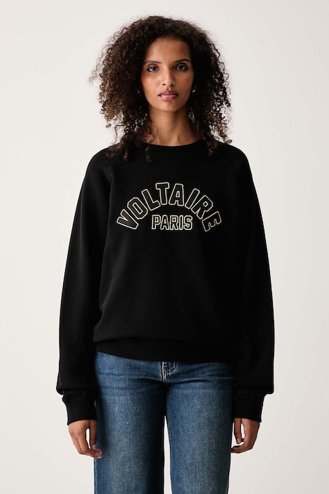 Zadig&Voltaire Суичър дамски от памук SUNCA черен JWSS01745