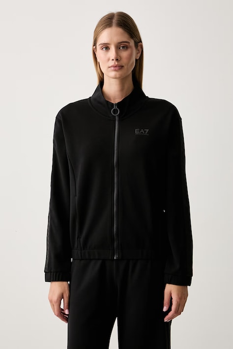 EA7 Emporio Armani cipzáras melegítőfelső kapucnival női fekete AF12501.7W001381