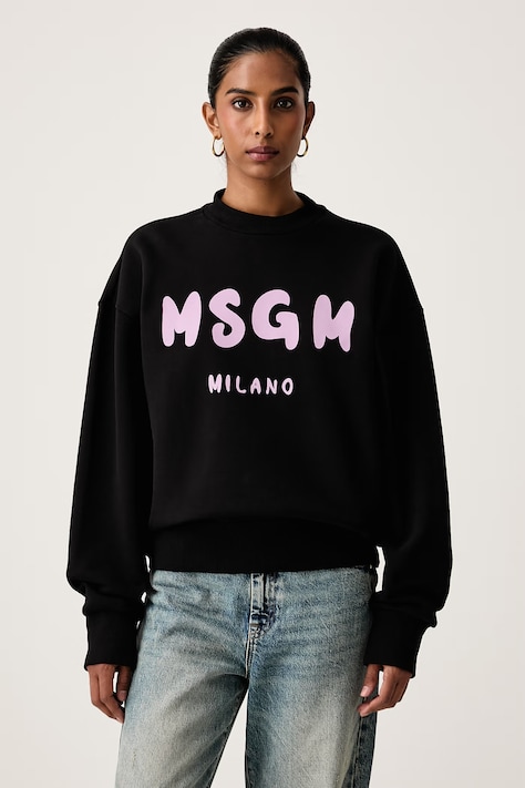 MSGM Dukserica sa kapuljačom ženska pamučna crna 4141MDM129SE.267599