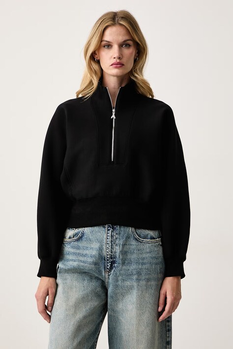 Patrizia Pepe Bluza damska z bawełną czarna 8M0120 J0044