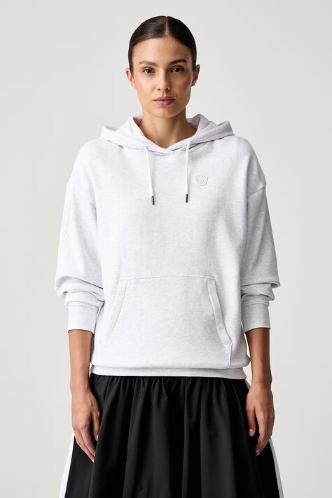 Puma bluza z kapturem damska bawełniana Essentials Elevated szara 694073