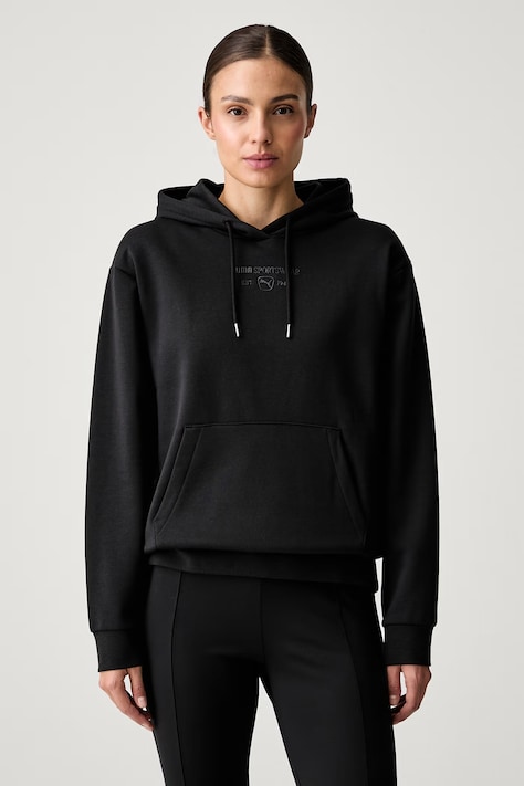 Puma bluza z kapturem damska z bawełną CLASS czarna 694009