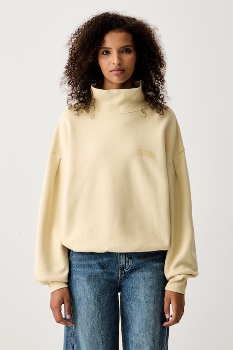 American Vintage Bluza damska bawełniana żółta JIT03B