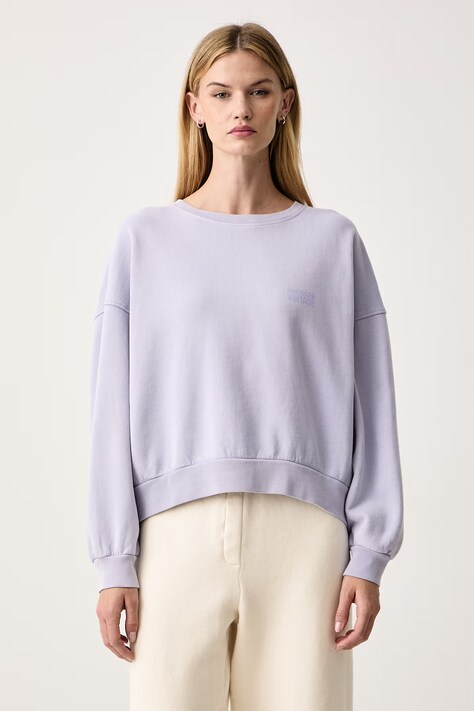American Vintage Bluza damska bawełniana fioletowa JIT03A