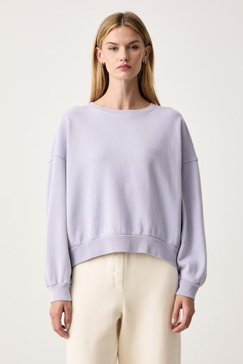 American Vintage Bluza damska bawełniana fioletowa JIT03A