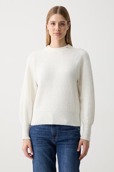 Joop! sweter damski z dodatkiem wełny beżowy 30103332