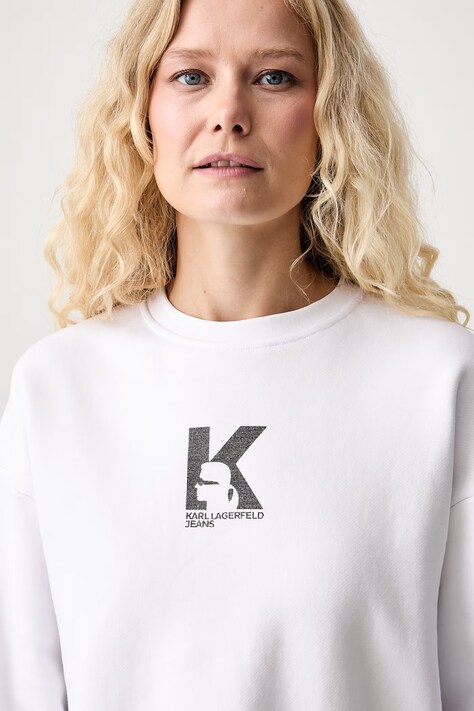 Karl Lagerfeld Jeans кофта жіноча бавовняна — AW26-BLDZOB, білий — фото 4