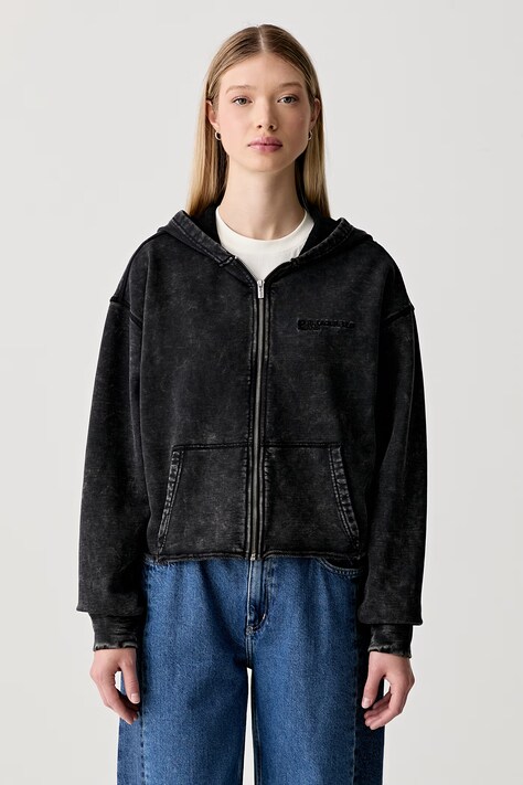 Karl Lagerfeld Jeans bluza oversize damska bawełniana czarna B3W20020
