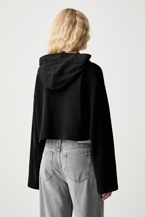 Karl Lagerfeld Jeans кофта з капюшоном жіноча бавовняна — AW26-BLDZOE, чорний — фото 3