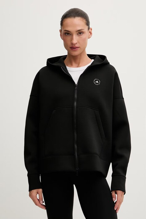 adidas by Stella McCartney bluza z kapturem damska czarna JV7036