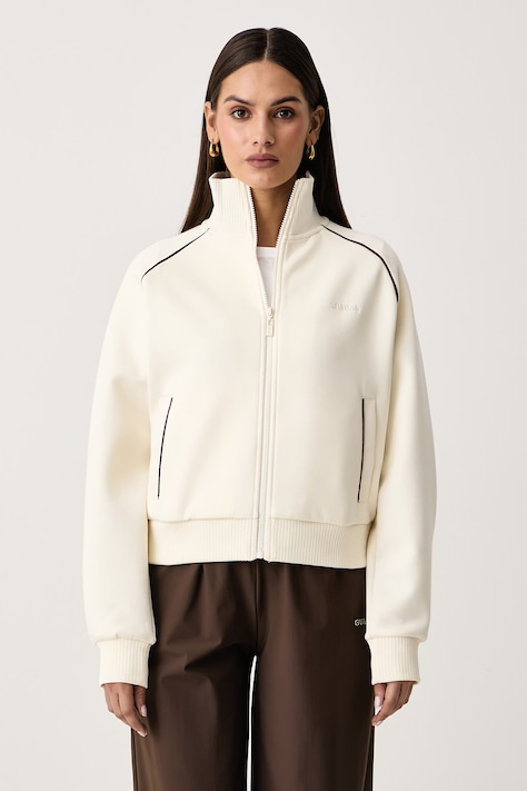 Guess Mikina na zips dámska SIBILLA béžová V6BQ04 K6263