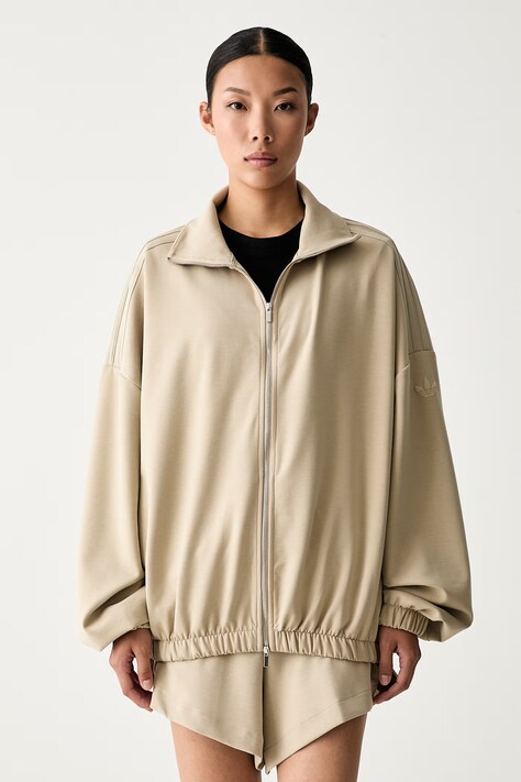adidas Originals bluza rozpinana damska z lyocellem beżowa KY9246
