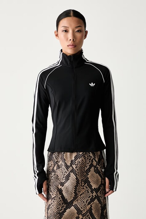 adidas Originals mikina na zips dámska Essentials čierna KX8425