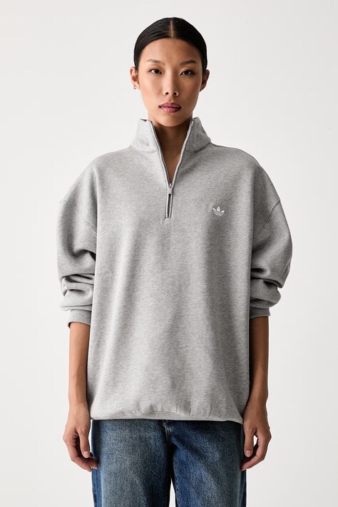 adidas Originals dukserica za žene s pamukom Essentials siva KT2316