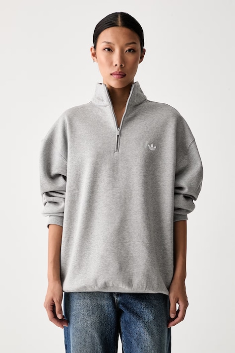 adidas Originals dukserica za žene s pamukom Essentials siva KT2316