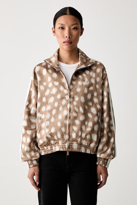 adidas Originals bluza rozpinana damska Firebird brązowa KT2143