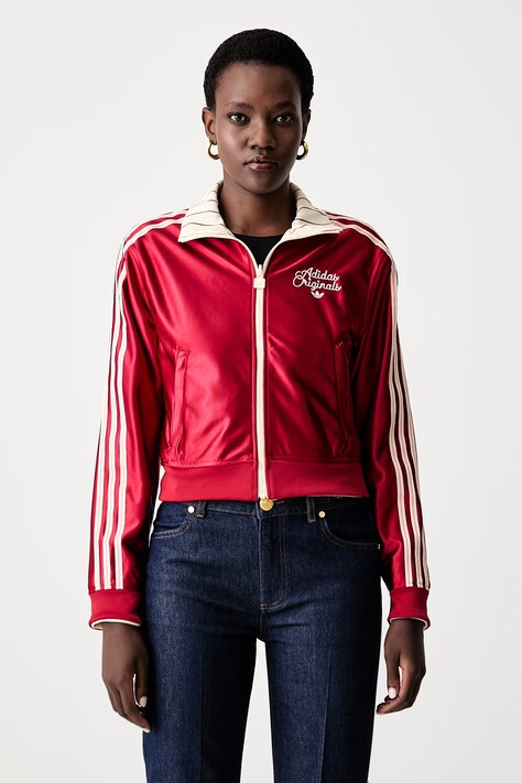 adidas Originals obojstranná mikina dámska Firebird béžová KT1850