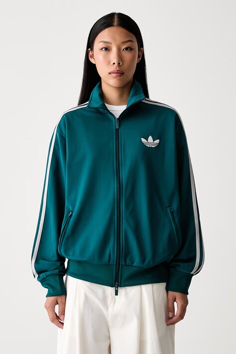 adidas Originals кофта на застібці жіноча Firebird бірюзова KS4676