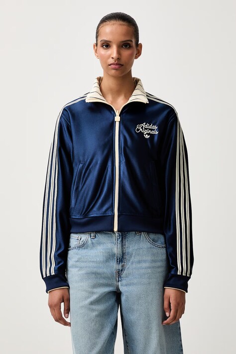 adidas Originals διπλής όψης φούτερ γυναικείο Firebird κίτρινο KR7031