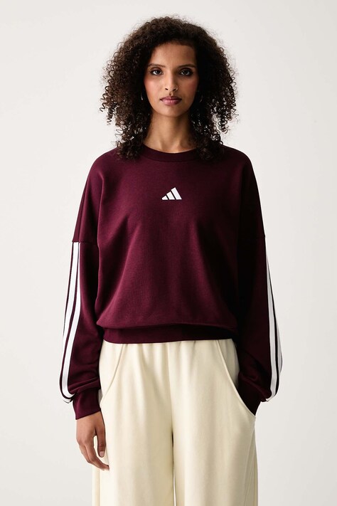 adidas Dukserica za žene s pamukom Essentials bordo KR1025