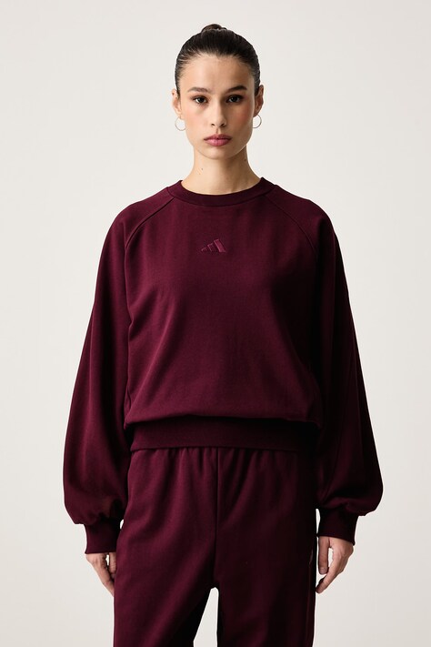 adidas Melegítőfelső női pamut burgundia KV9824