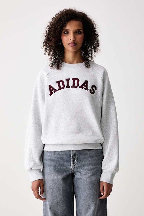 adidas Bluza damska z bawełną Chenille Pack szara KU0328