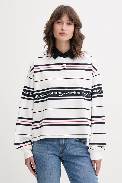 Tommy Jeans bluza damska bawełniana biała DW0DW23145