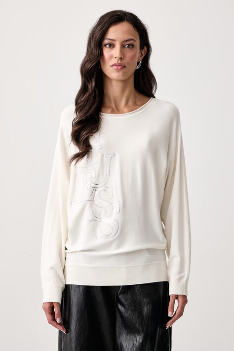 Guess Sweter damski z wiskozą ESMERALDA beżowy W6BR51 Z1452