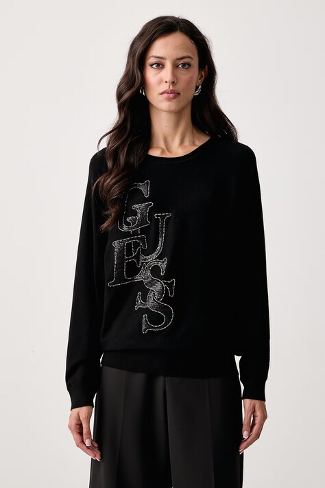 Guess Sweter damski z wiskozą ESMERALDA czarny W6BR51 Z1452