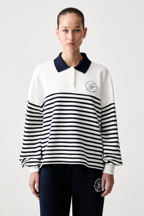 Tommy Hilfiger mikina dámská bavlněná námořnická modř WW0WW50036