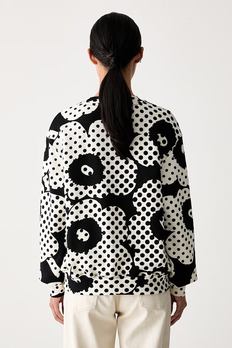 Marimekko суичър дамски от памук черен 095885