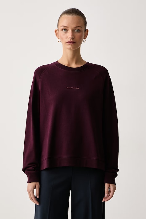 Marc O'Polo Felpa oversize da donna in cotone granata 5000011502