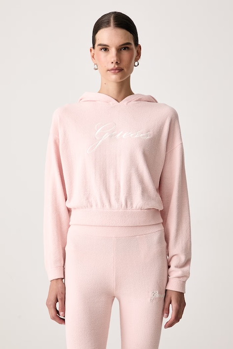 Guess Bluza lounge damska ARIA różowa O6BR04 Z1146