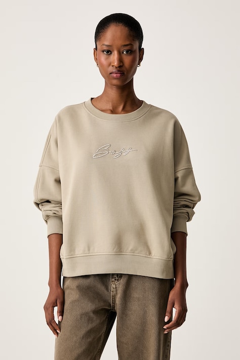 BOSS Orange oversize dukserica od pamuka C_Ever_5 zelena 50565446