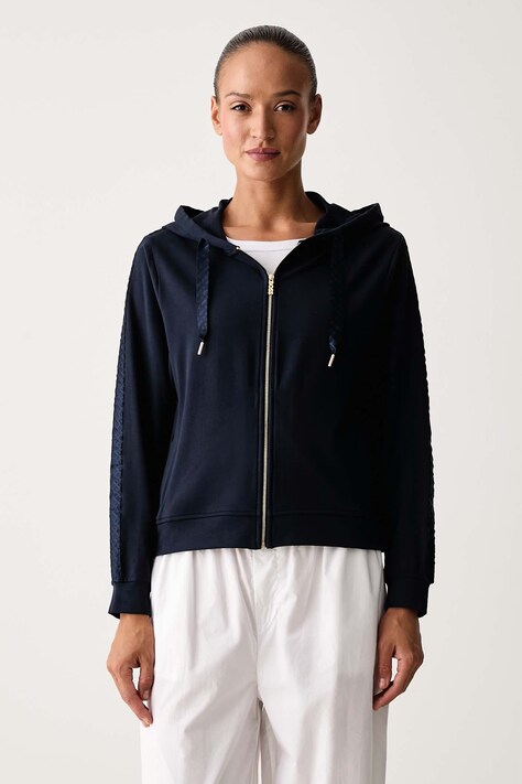 BOSS Μπλούζα lounge γυναικεία με μοντάλ PEACHY MONO_Jacket H σκούρα μπλε 50566099