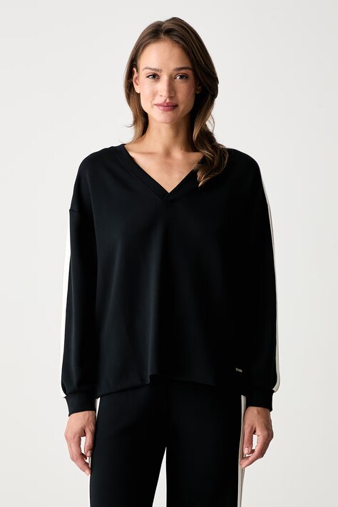 BOSS dukserica loungwear za žene s modalom TONE_Sweatshirt crna 50566092