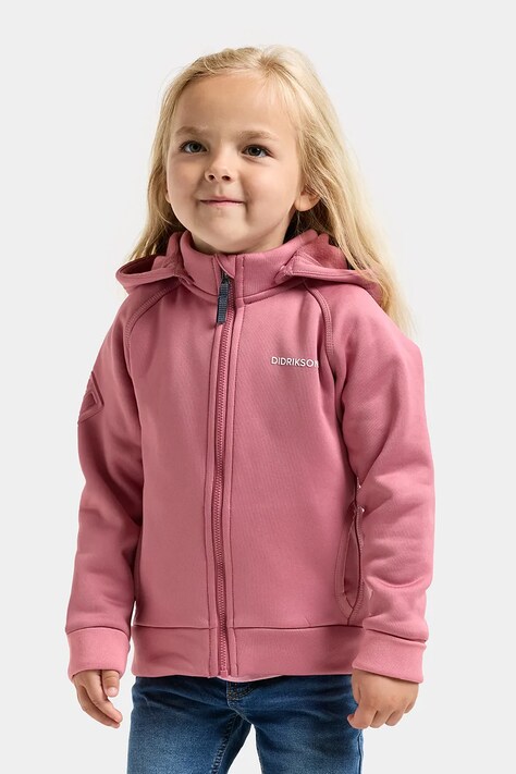 Didriksons Bluza rozpinana dziecięca SILJAN KIDS FZ różowa 505900.G