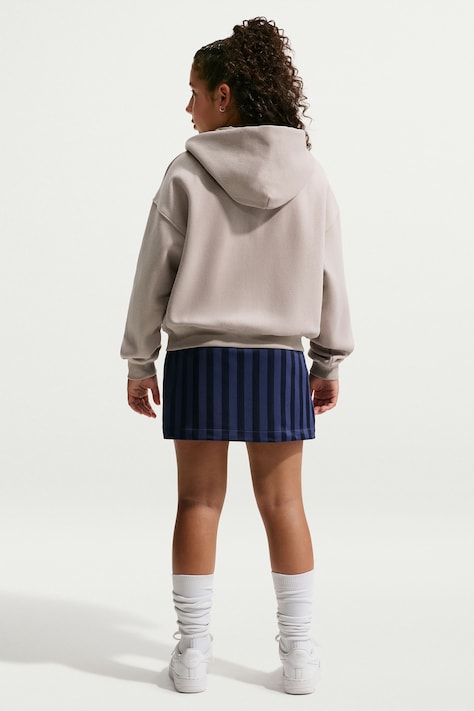 Nike Bluza rozpinana z kapturem dziecięca z bawełną Nike Sportswear Studio Fleece szara IM4904