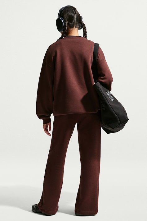 Nike Bluza dziecięca z bawełną Nike Sportswear Studio bordowa IM4947