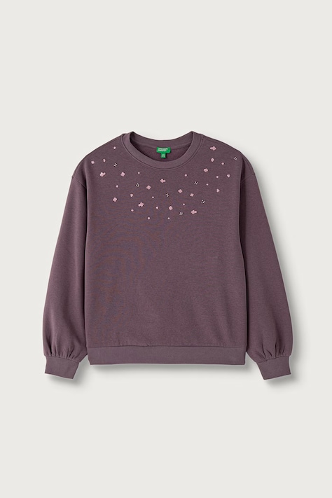 United Colors of Benetton Bluza dziecięca z bawełną fioletowa 39M2C10V5