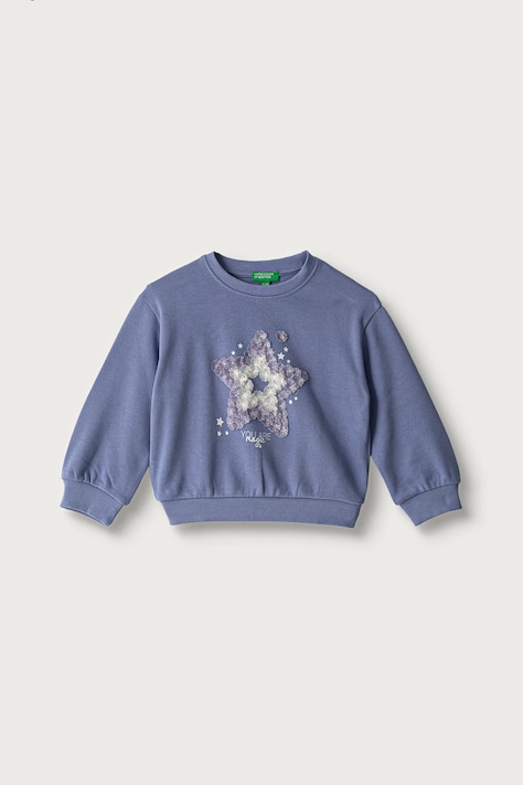 United Colors of Benetton Bluza dziecięca bawełniana fioletowa 3J70G10NJ