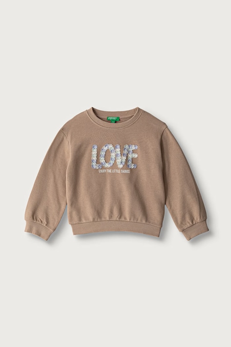 United Colors of Benetton Bluza dziecięca bawełniana brązowa 3J70G10NJ