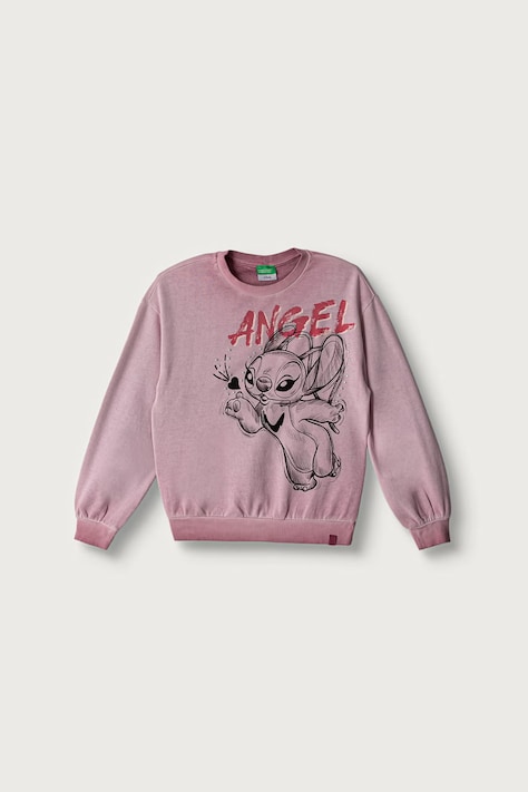 United Colors of Benetton Bluza dziecięca bawełniana różowa 3WITC10U5