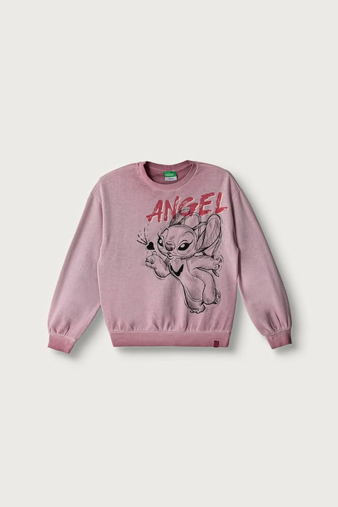 United Colors of Benetton Bluza dziecięca bawełniana różowa 3WITC10U5